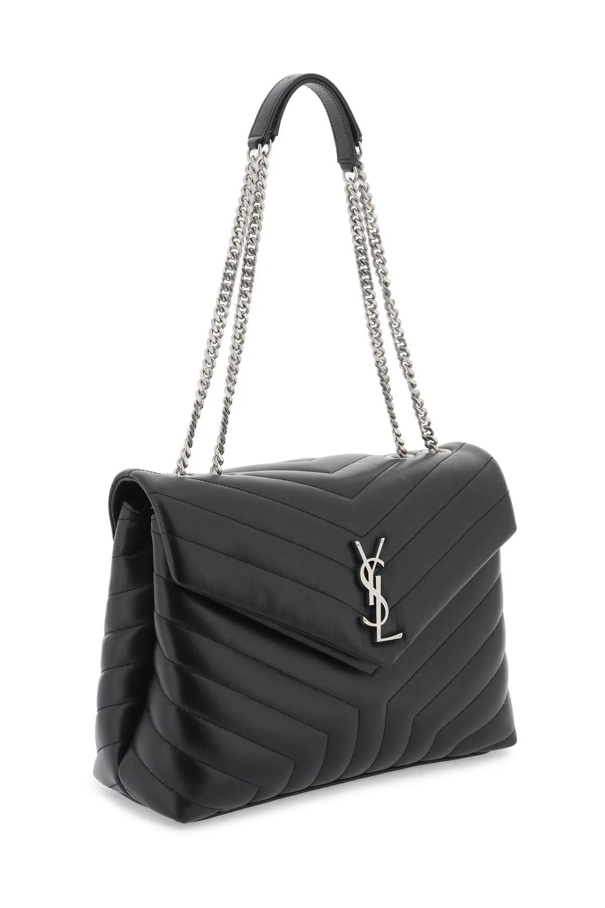 Borsa Loulou media in pelle trapuntata
