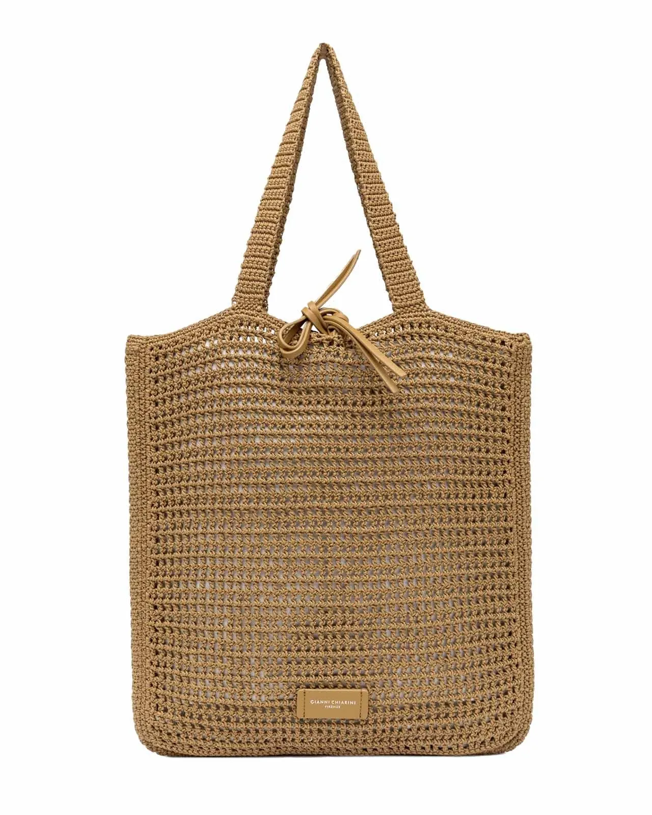 Borsa Victoria crochet camel