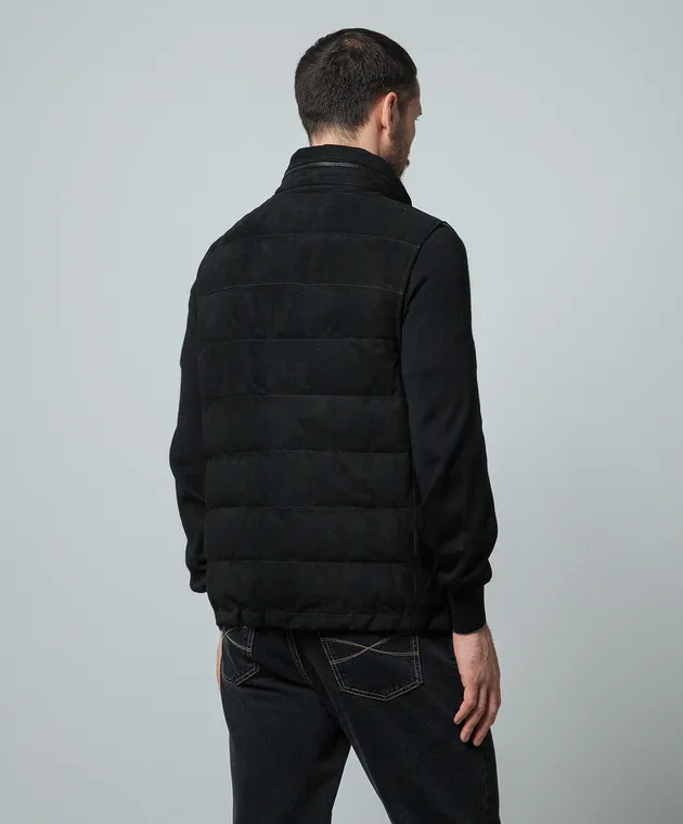 Brunello Cucinelli Gilet in piumino nero M0PCL1924