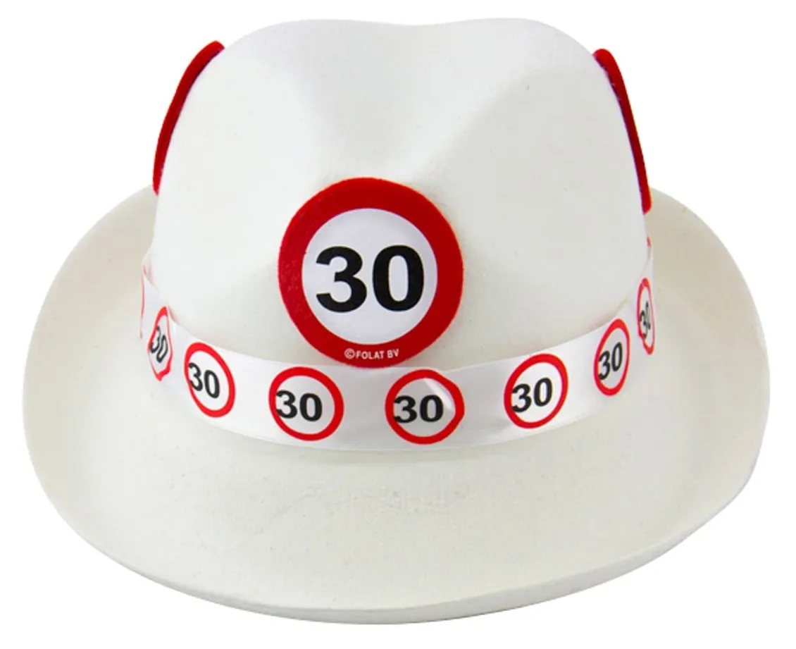 Cappello cartelli stradali 30 in feltro