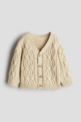 Cardigan in maglia a trecce