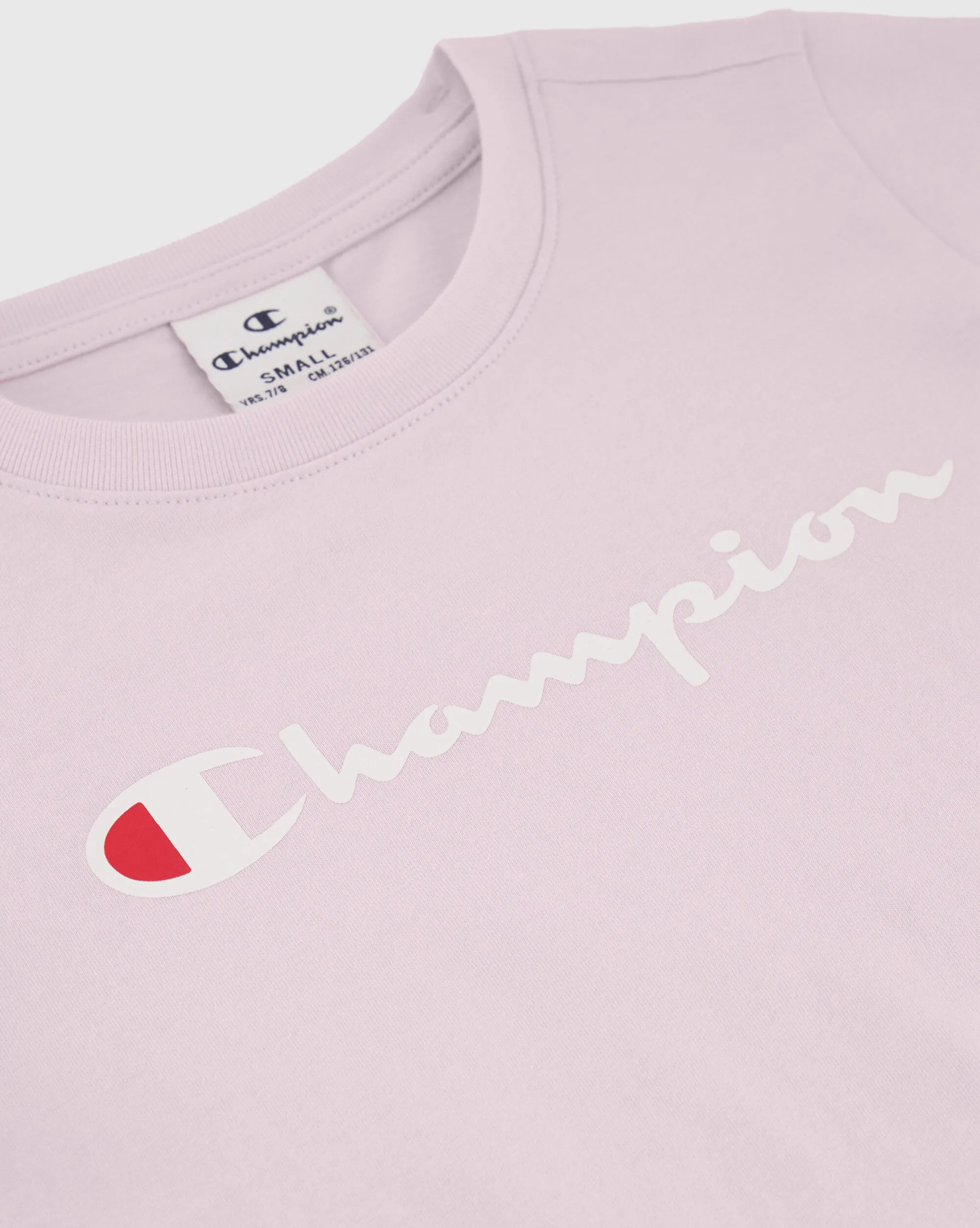 Champion T-Shirt In Jersey Con Logo Champion Rosa Bambina