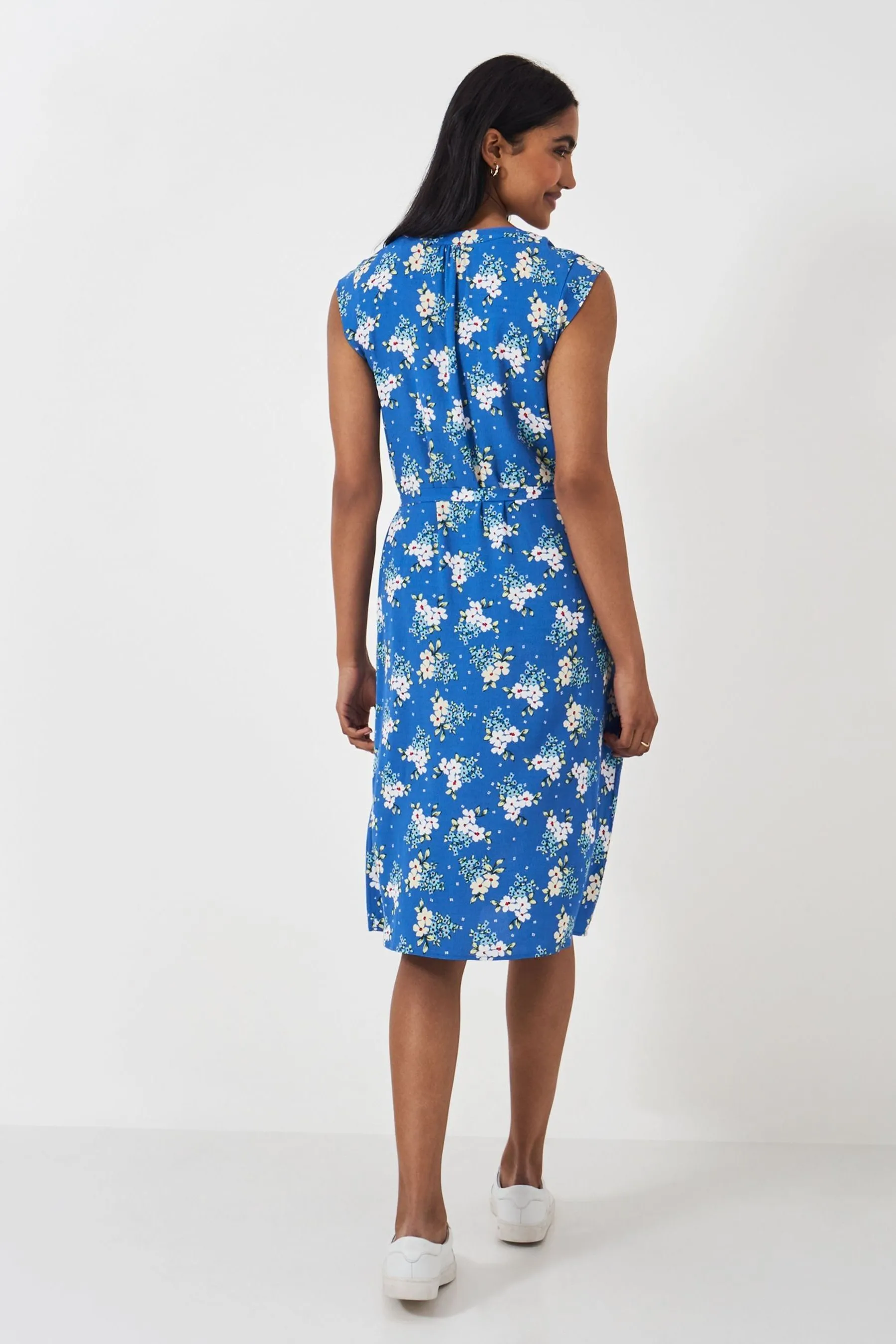 Crew Clothing Olivia Tie Neck Printed Shift Dress    