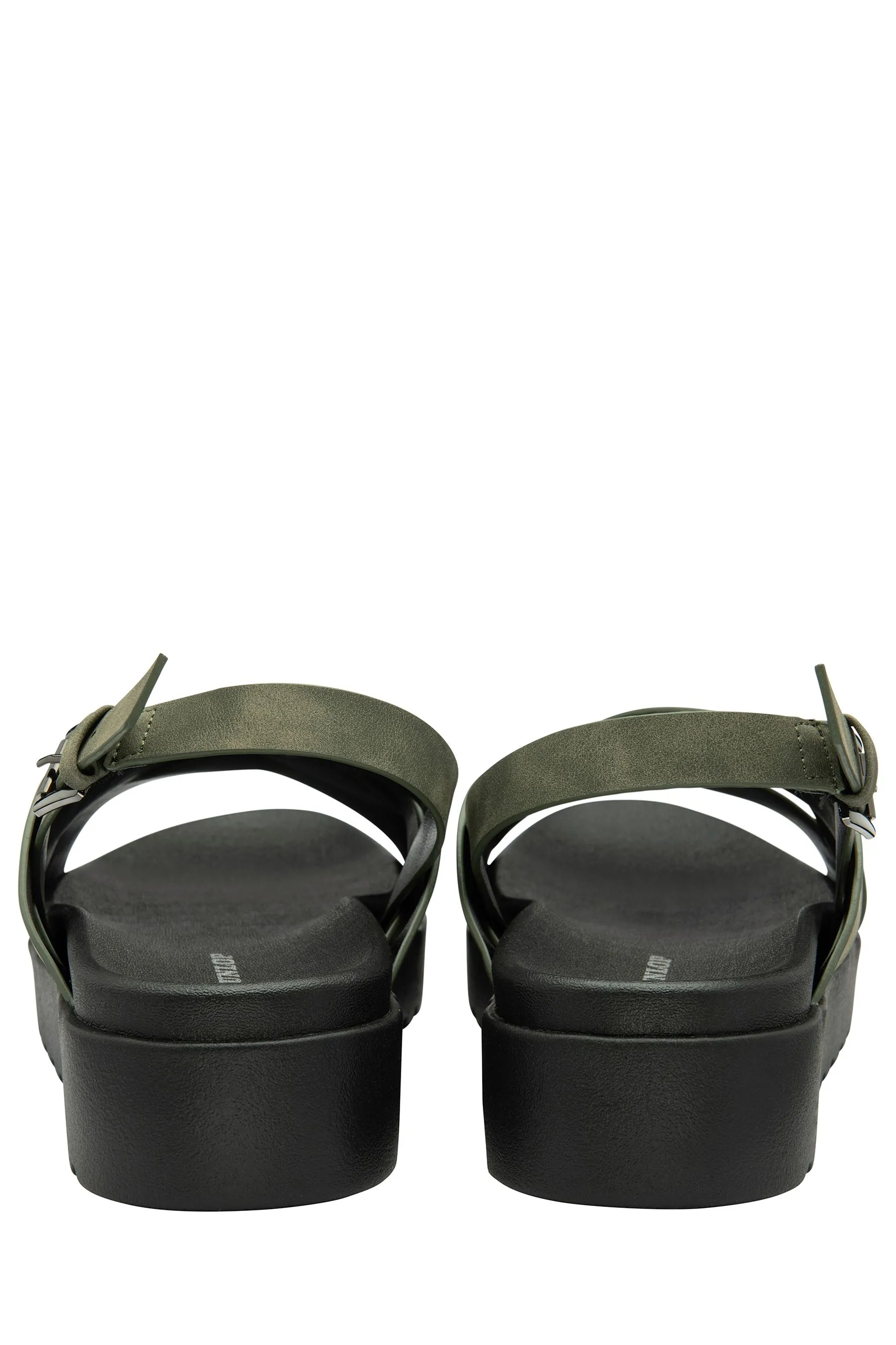 Dunlop Ladies - Sandali flatform con incrocio