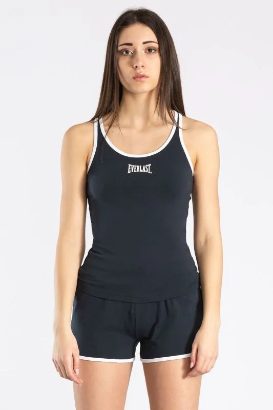 EVERLAST CANOTTA DONNA JERSEY STRETCH Blu-Felce