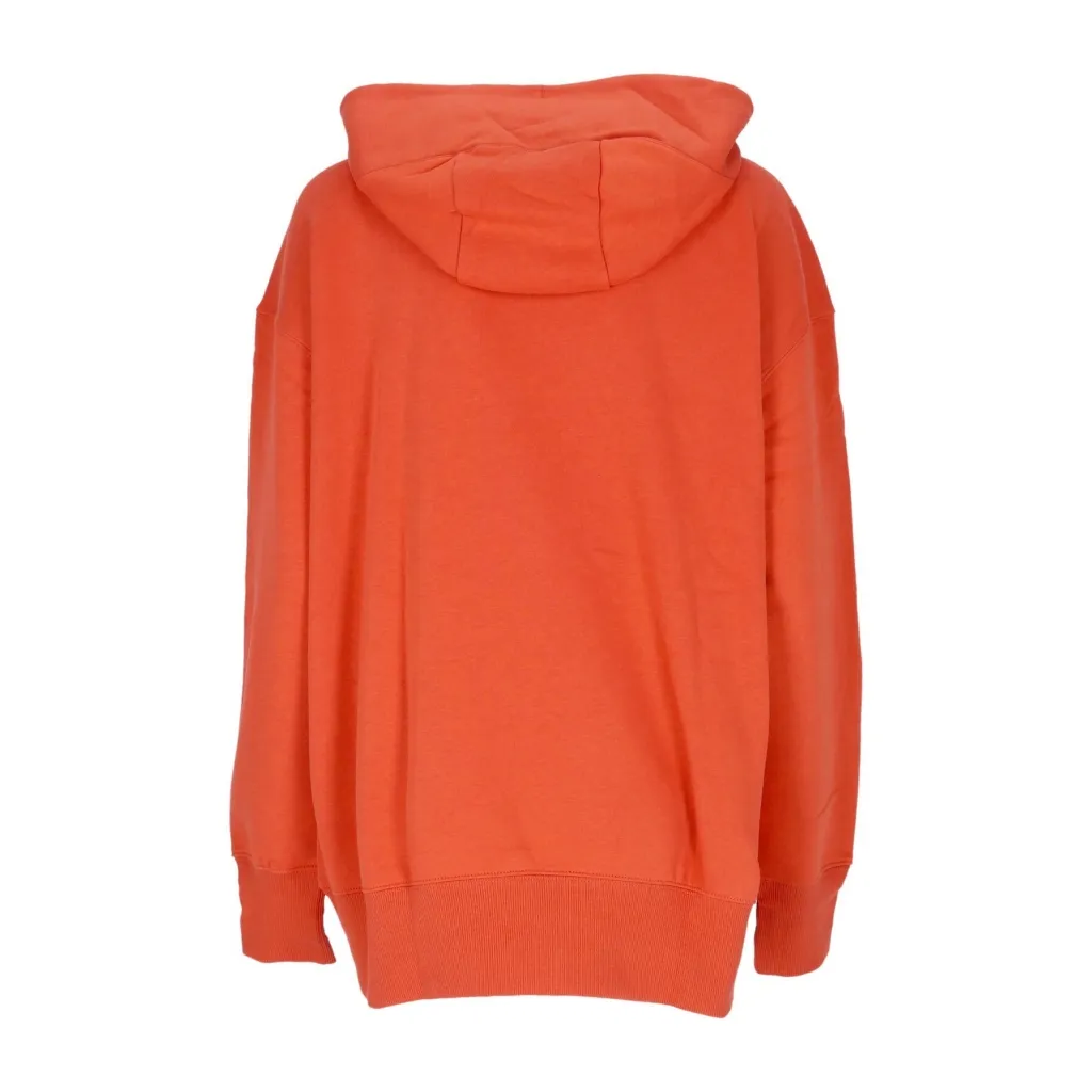 felpa cappuccio donna sportswear phoenix fleece oversized pullover hoodie MANTRA ORANGE/SAIL