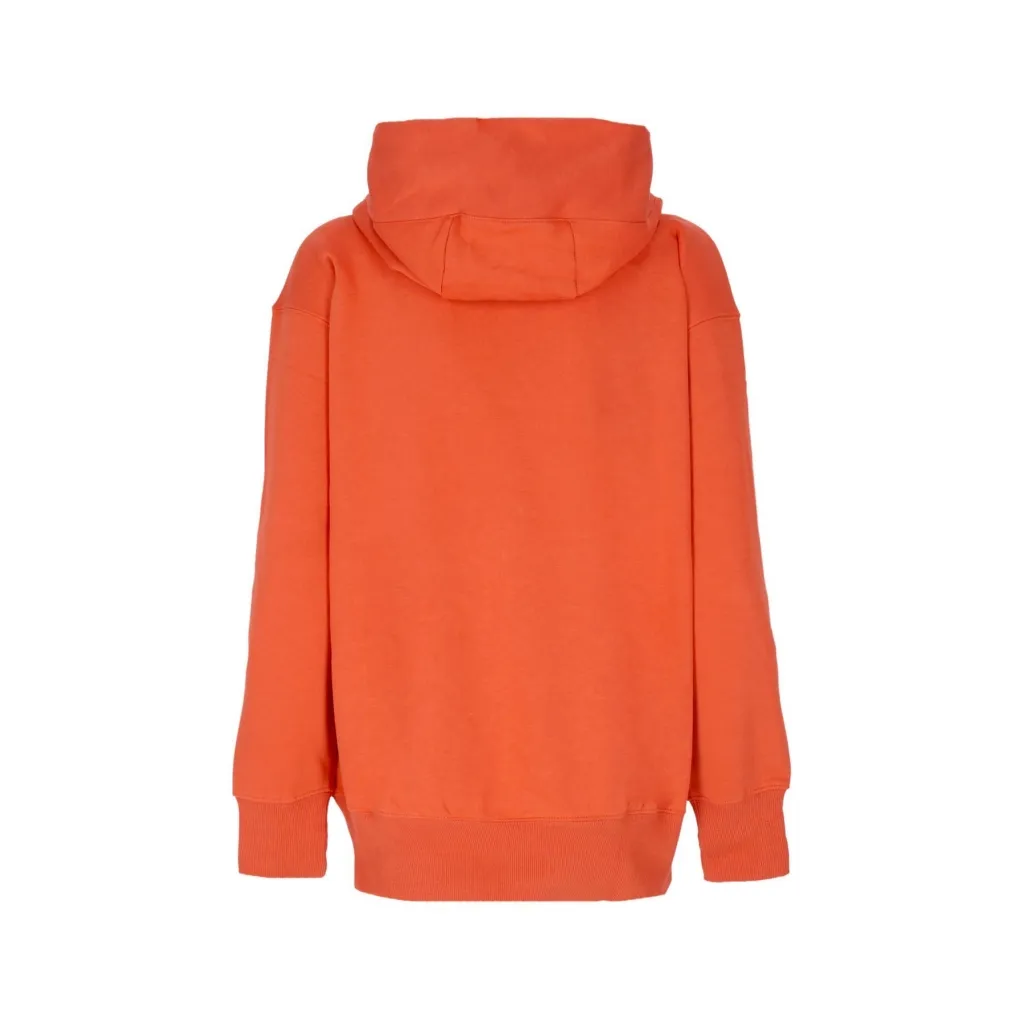 felpa cappuccio donna sportswear phoenix fleece oversized pullover hoodie MANTRA ORANGE/SAIL