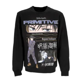 felpa cappuccio uomo fushiguro crewneck x jujutsu kaisen BLACK