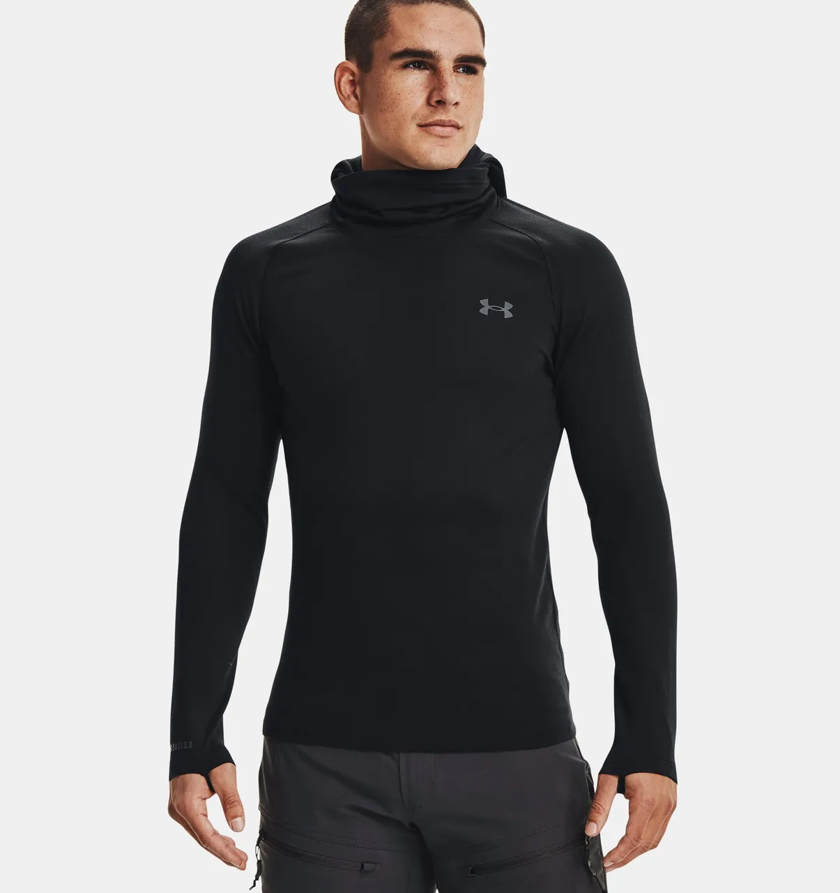 Felpa con cappuccio Under Armour Tactical UA Base 3.0 da uomo nera