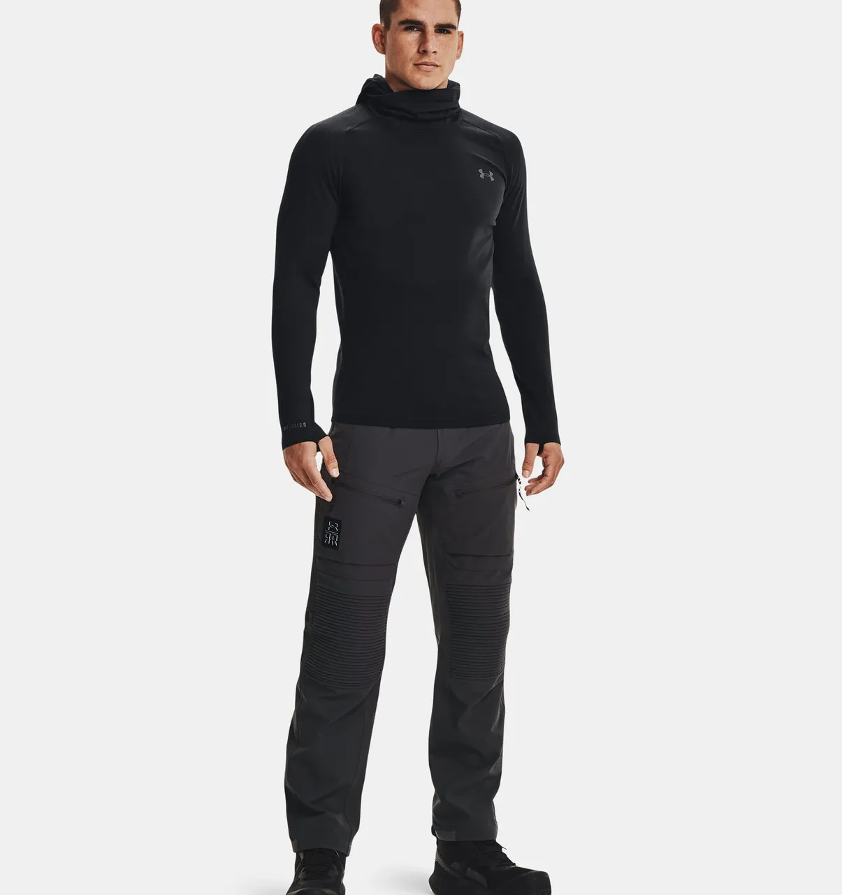 Felpa con cappuccio Under Armour Tactical UA Base 3.0 da uomo nera