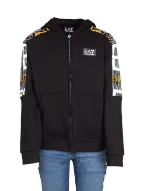 Felpa EA7 da Ragazzo con Cappuccio e Zip