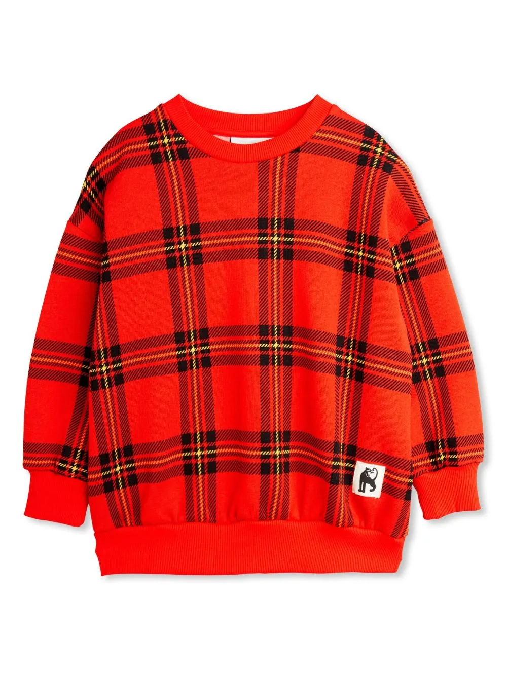 Felpa per bambino Mini Rodini rossa a quadri motivo tartan