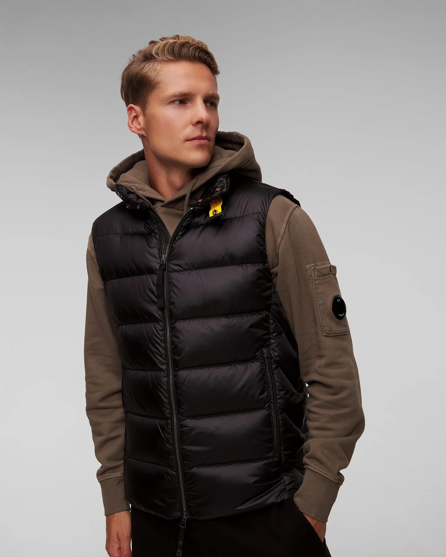 Gilet nero con piumino da uomo Parajumpers Jeordie 24WMPMPUSX01-541