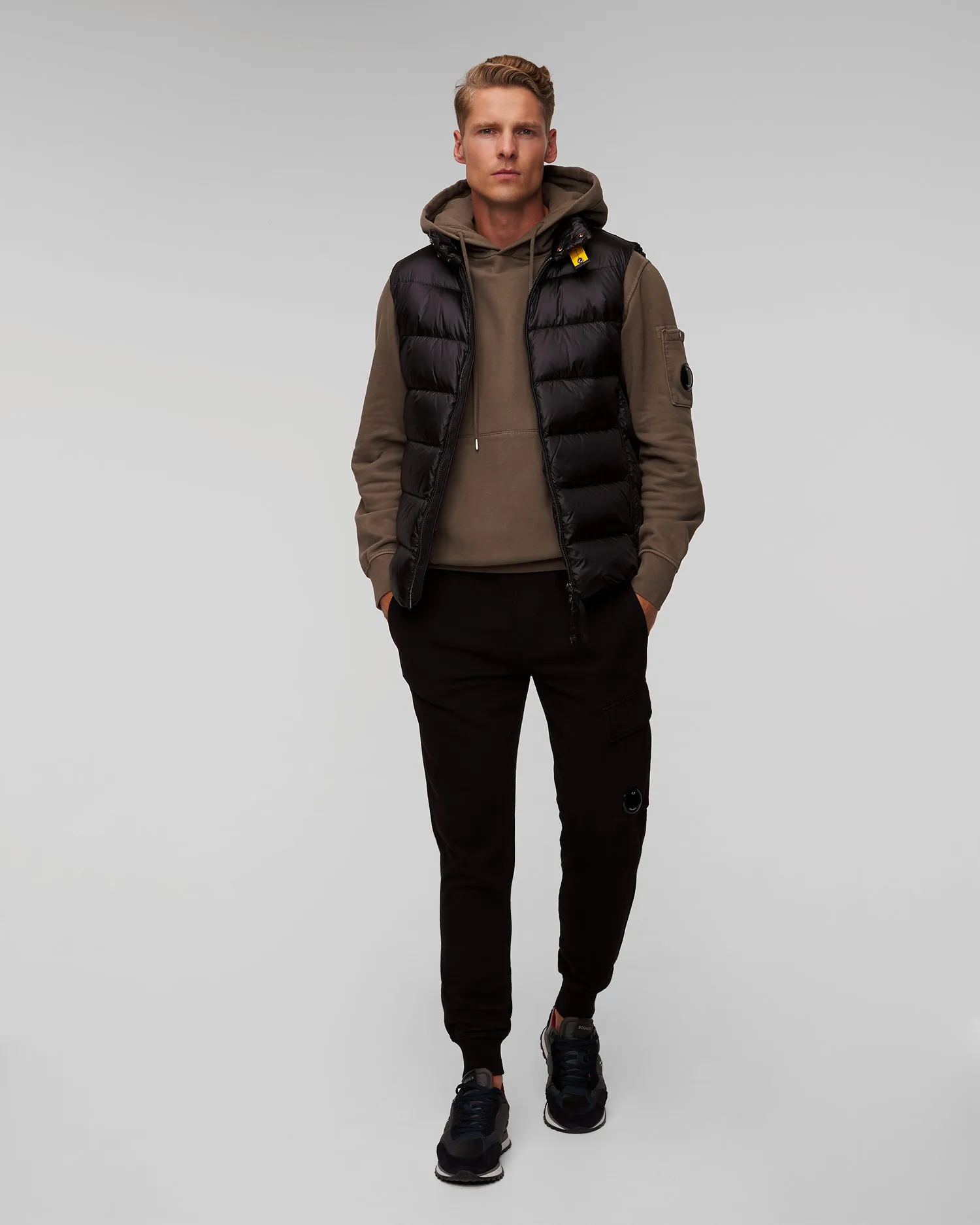 Gilet nero con piumino da uomo Parajumpers Jeordie 24WMPMPUSX01-541