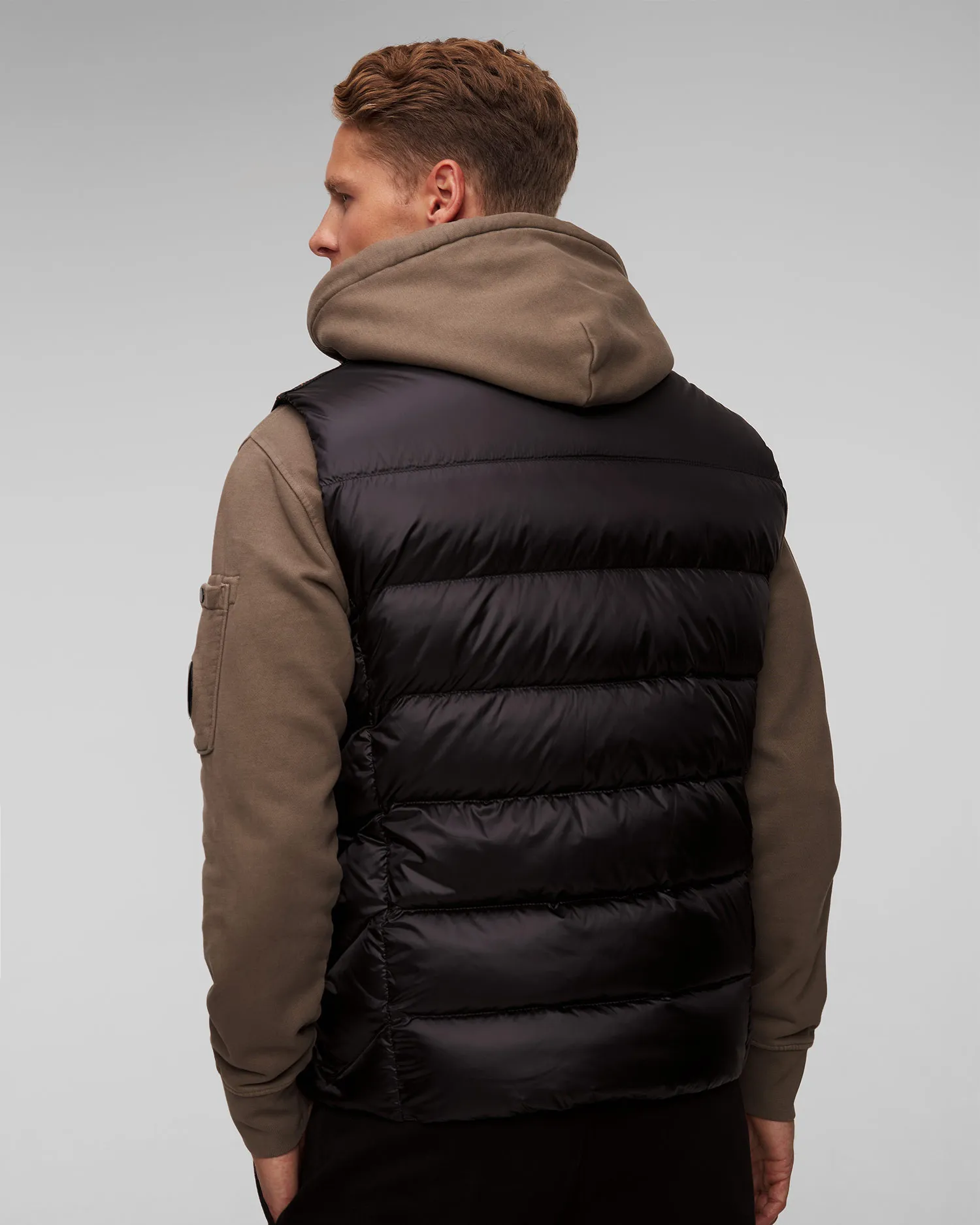 Gilet nero con piumino da uomo Parajumpers Jeordie 24WMPMPUSX01-541