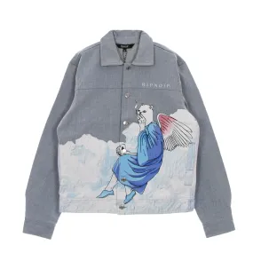 Giubbotto Jeans Uomo Heaven &hell Denim Jacket Light Wash