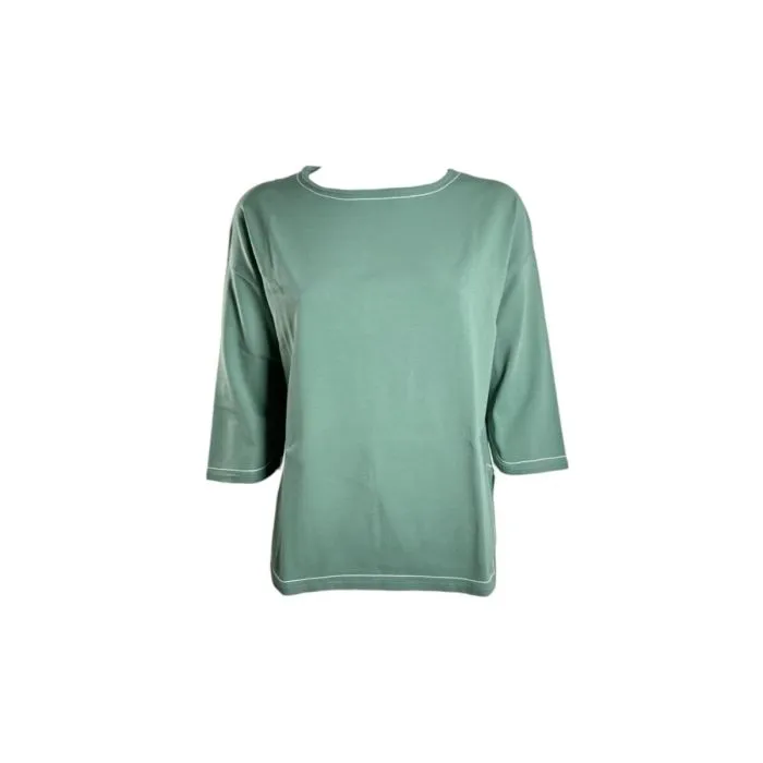 Kangra Maglia Manica 3/4 In Viscosa Verde Acqua