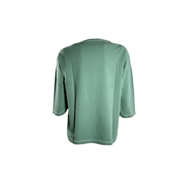 Kangra Maglia Manica 3/4 In Viscosa Verde Acqua