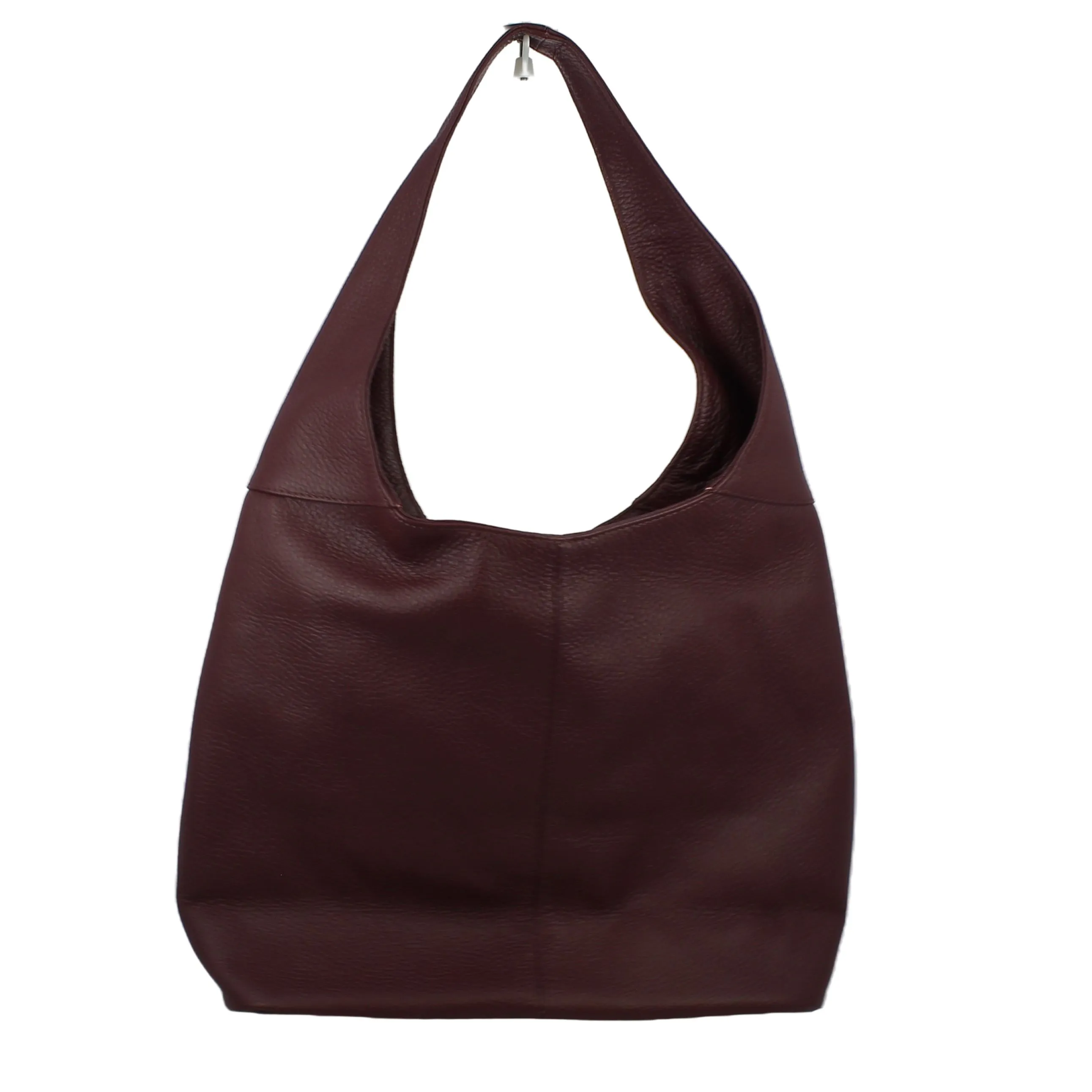 L'Angolo  Borsa a spalla in pelle bordeaux 