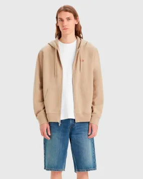 Levi's Felpa New Original con Zip Beige Uomo