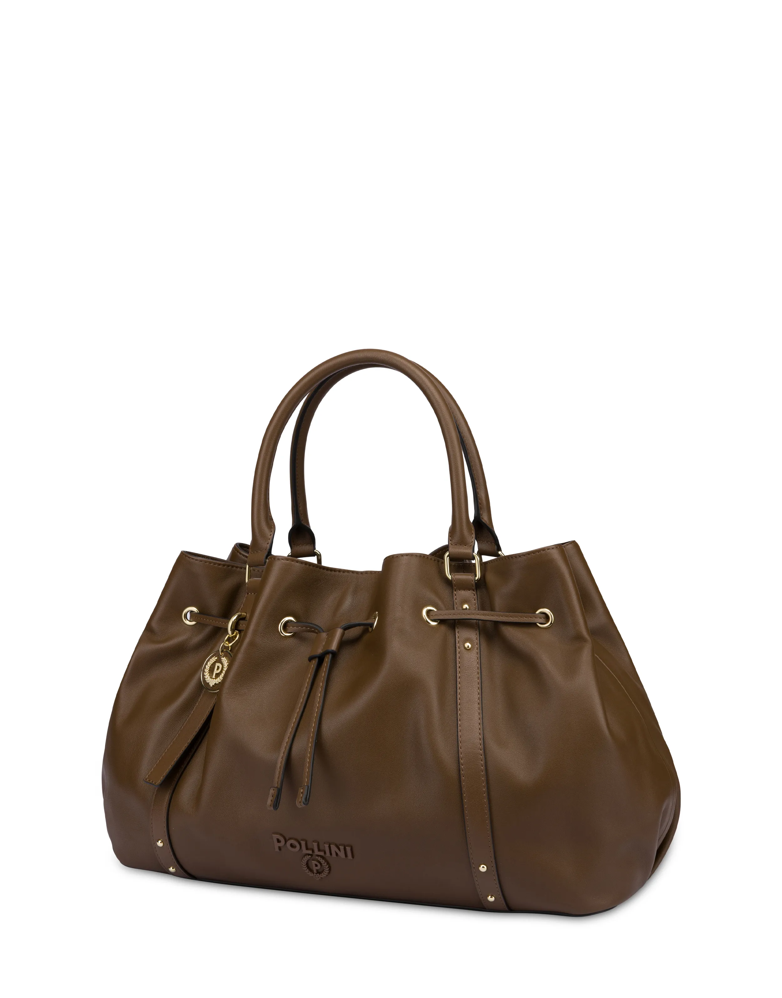     Linea Pollini Borsa Doppio Manico In Nappa Serena Medium Marrone/marrone