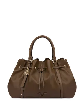     Linea Pollini Borsa Doppio Manico In Nappa Serena Medium Marrone/marrone