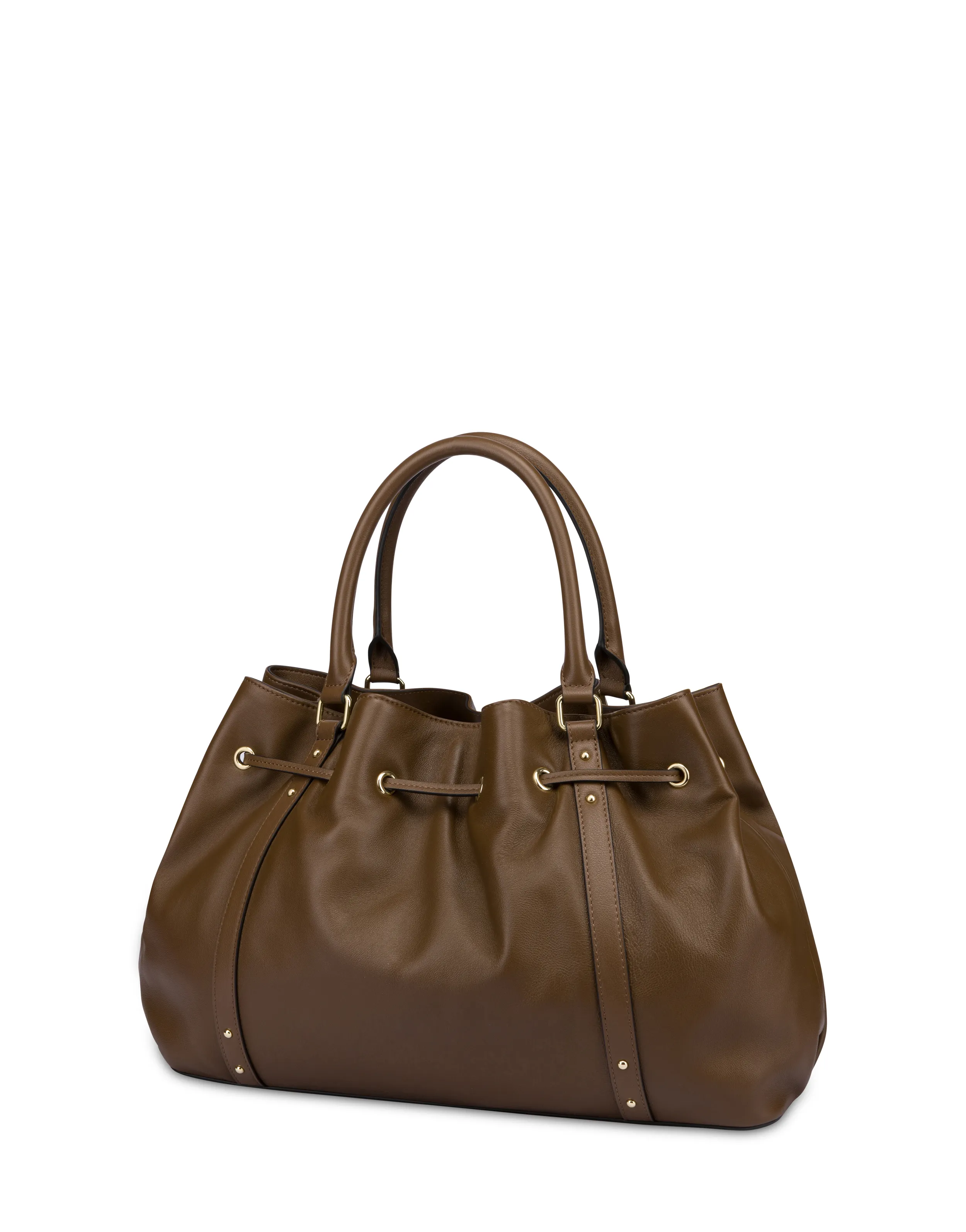     Linea Pollini Borsa Doppio Manico In Nappa Serena Medium Marrone/marrone