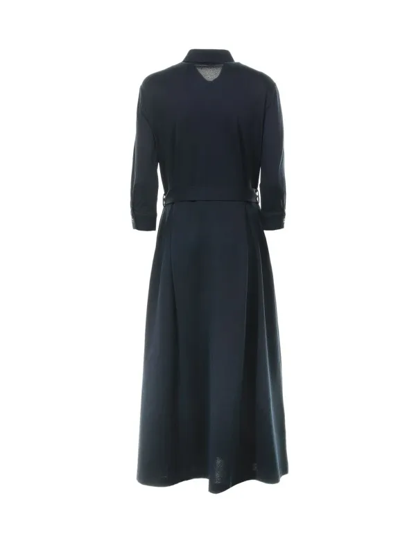 Long shirt dress with belt