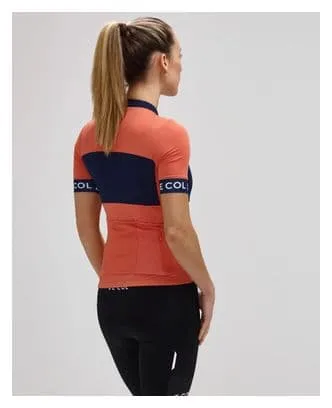 Maglia a manica corta Le Col Sport Donna Blu/Arancione