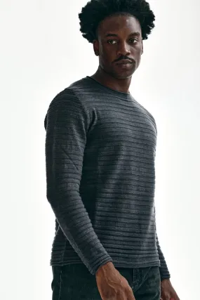 Maglia girocollo in lana grigio 