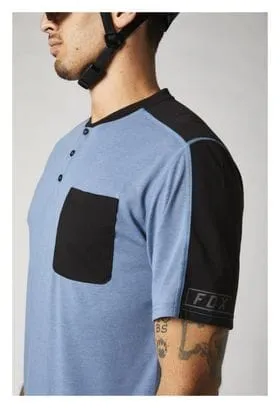 Maglia manica corta Fox Ranger DR Henley Blu