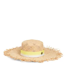 MAISON MICHEL  Cappello Big new Kendall in paglia beige