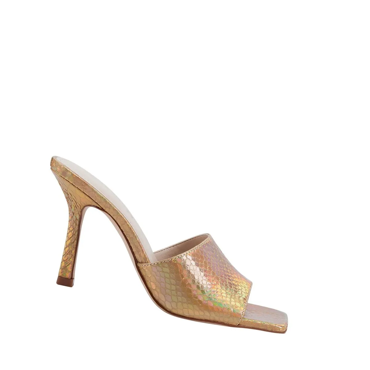 Marc Fisher Heels & Pumps Outlet Montreal Danria Slip On Heeled Sandal Donna Oro Serpente Multi