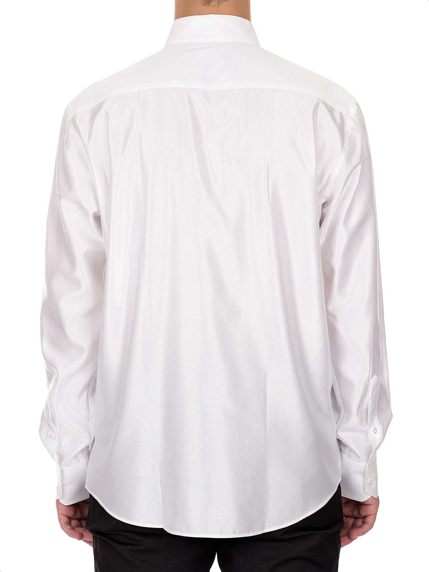 Men's Evening Shirt with Bow Tie Collar and Loose Fit