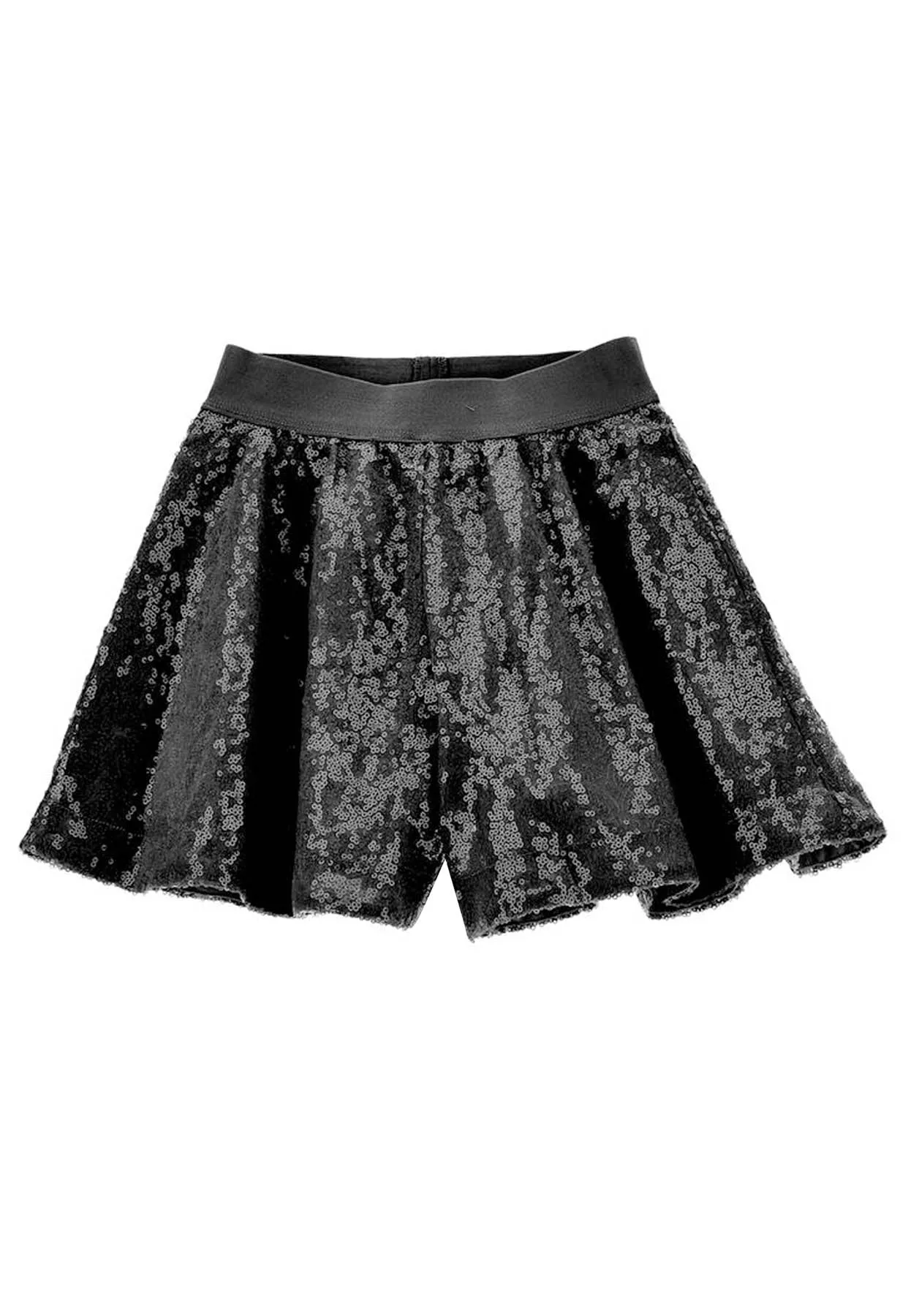 Monnalisa shorts neri bambina con paillettes