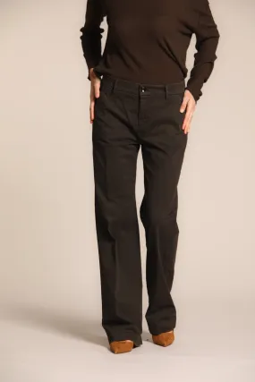 New York Straight pantalon chino femme en gabardine coupe straight 