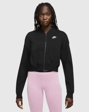 Nike Felpa Club Fleece Crop Dri-FIT Nero Donna