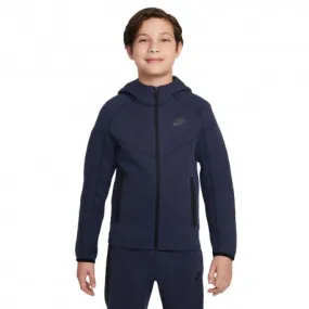 Nike Felpa Con Cerniera Tech Fleece Blu Bambino