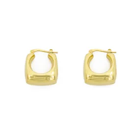 Orecchini a Cerchio “Square Gold” in Argento 925%