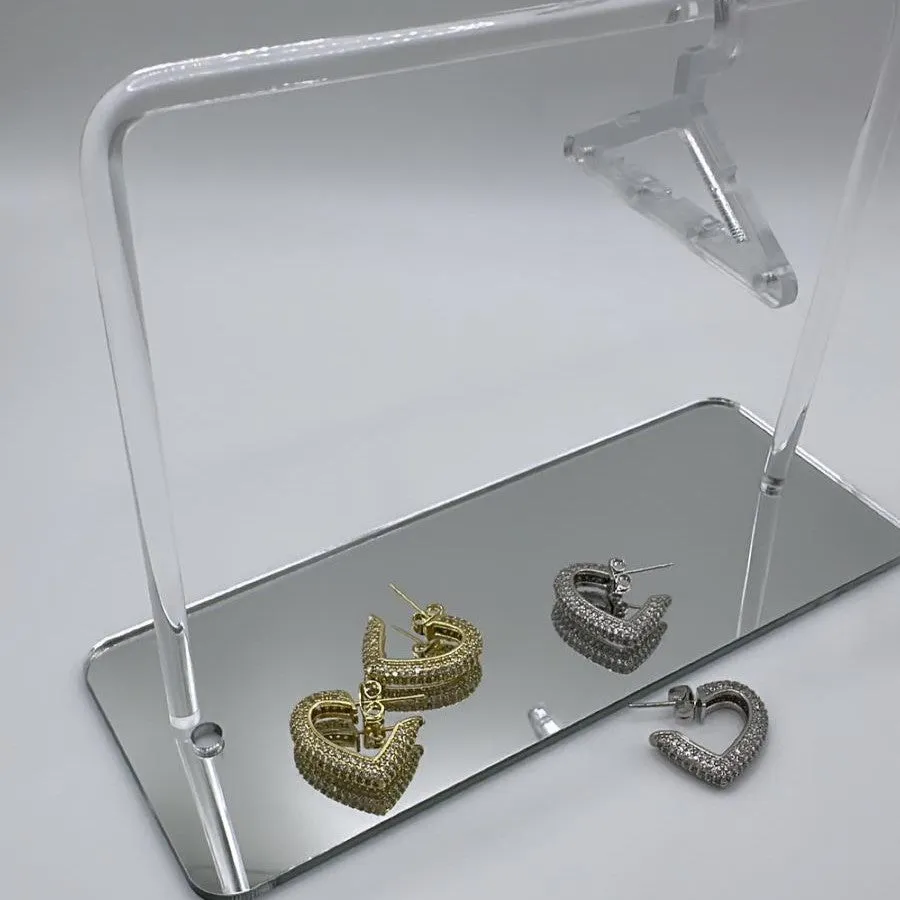 Orecchini Heart Pave