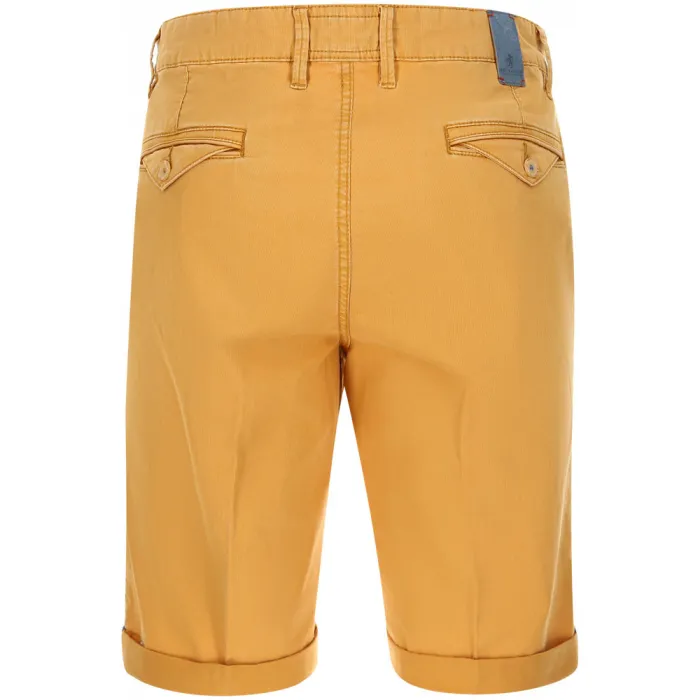 Pantaloncini chino da uomo Sea Barrier in cotone elasticizzato con tasca a patta Giallo ocra