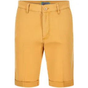 Pantaloncini chino da uomo Sea Barrier in cotone elasticizzato con tasca a patta Giallo ocra