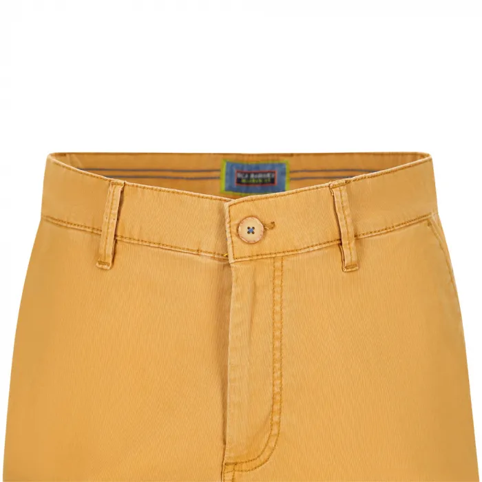 Pantaloncini chino da uomo Sea Barrier in cotone elasticizzato con tasca a patta Giallo ocra