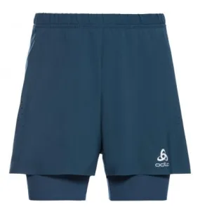 Pantaloncini da corsa da uomo Odlo 2 En 1 Zeroweight (Blue Wing Teal)