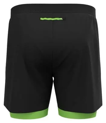 Pantaloncini Odlo Zeroweight 12 cm 2-in-1 Nero/Verde