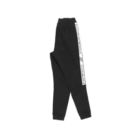 Pantalone Nero In Felpa Con Loghi Ea7