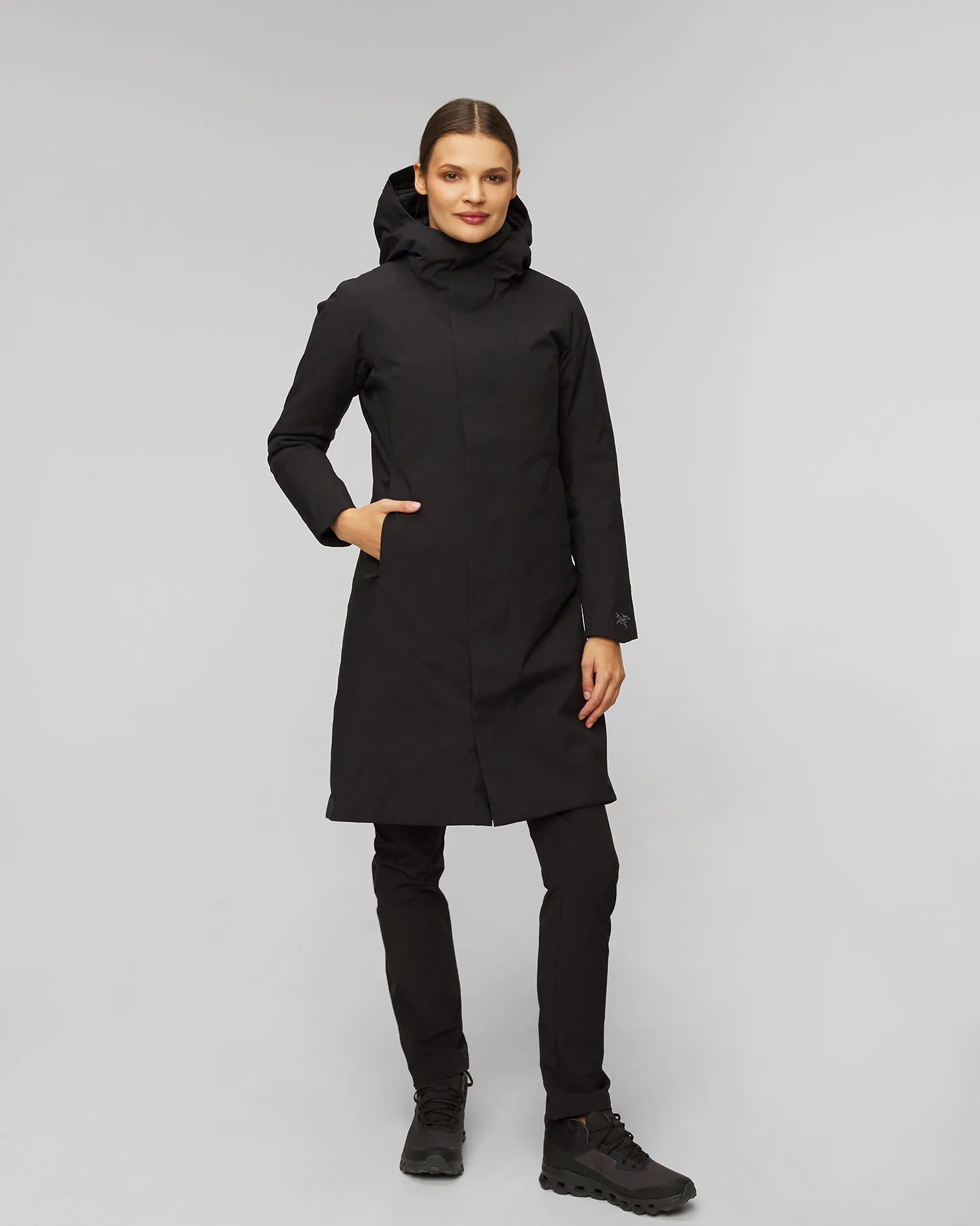 Parka nero con piumino da donna Arcteryx Patera x000006443-2291