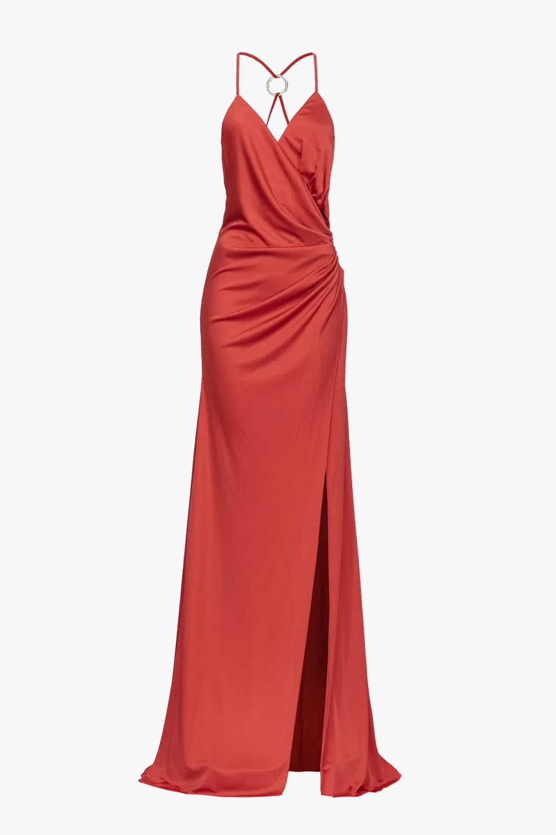 Pinko Shiny Long Dress / Red