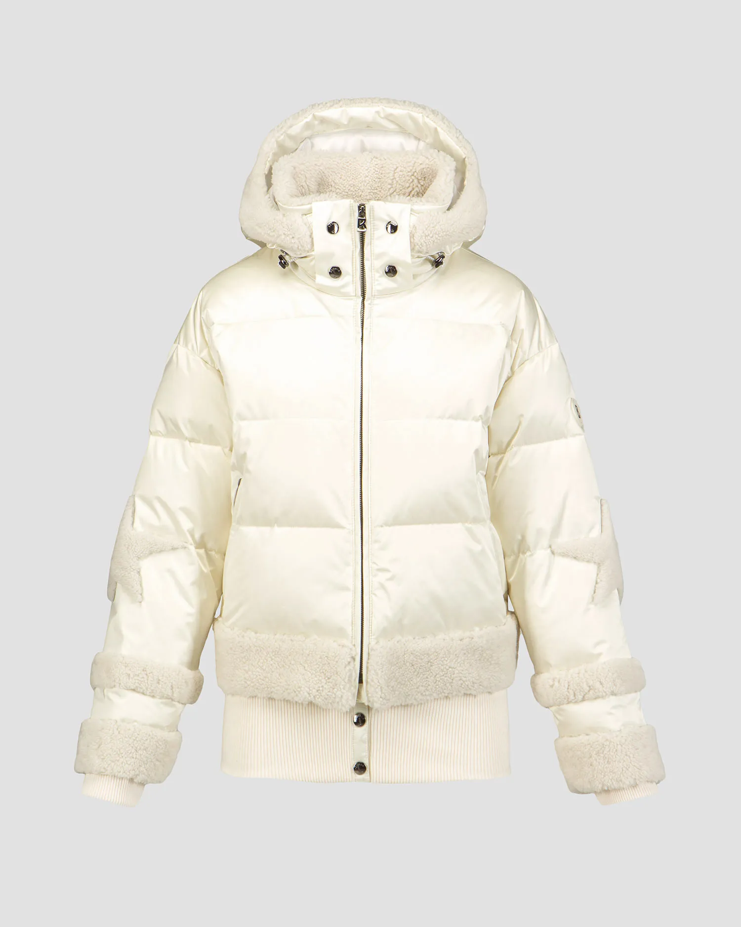 Piumino bianco con pelle di agnello da donna BOGNER Mia-Ld 31607452-133