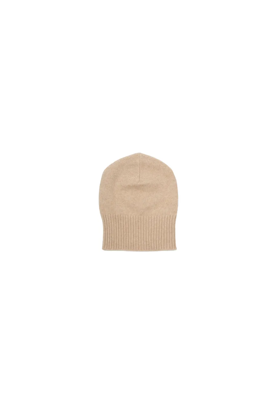 Plain Knit Beanie with Rib Knit Cuff